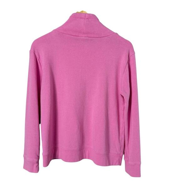 J.Crew Pink Funnelneck Sweatshirt in Cloudspun Fleece Relaxed Fit, Size Small - Picture 7 of 9